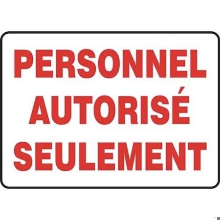 Accuform SAFETY SIGN AUTHORIZED PERSONNEL FRMADM498XV FRMADM498XV